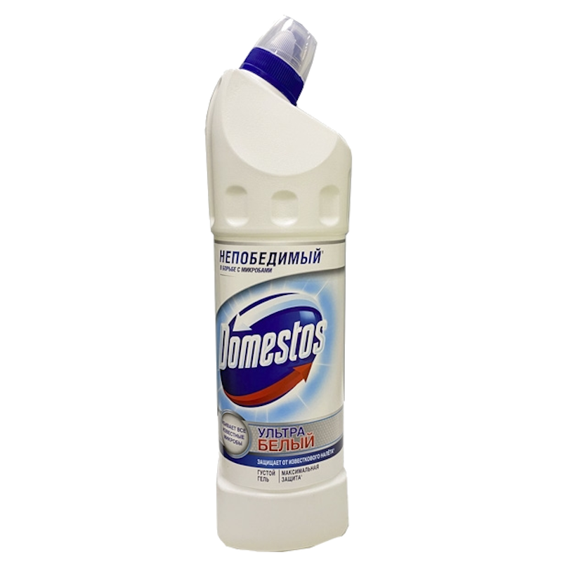 Гель для чищення унітазів DOMESTOS Ультра білий, 1000мл